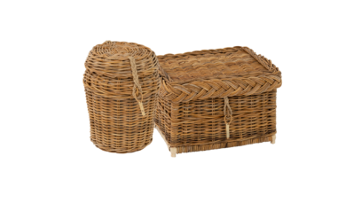 Image Shows Wicker Ashes Caskets